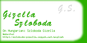 gizella szloboda business card